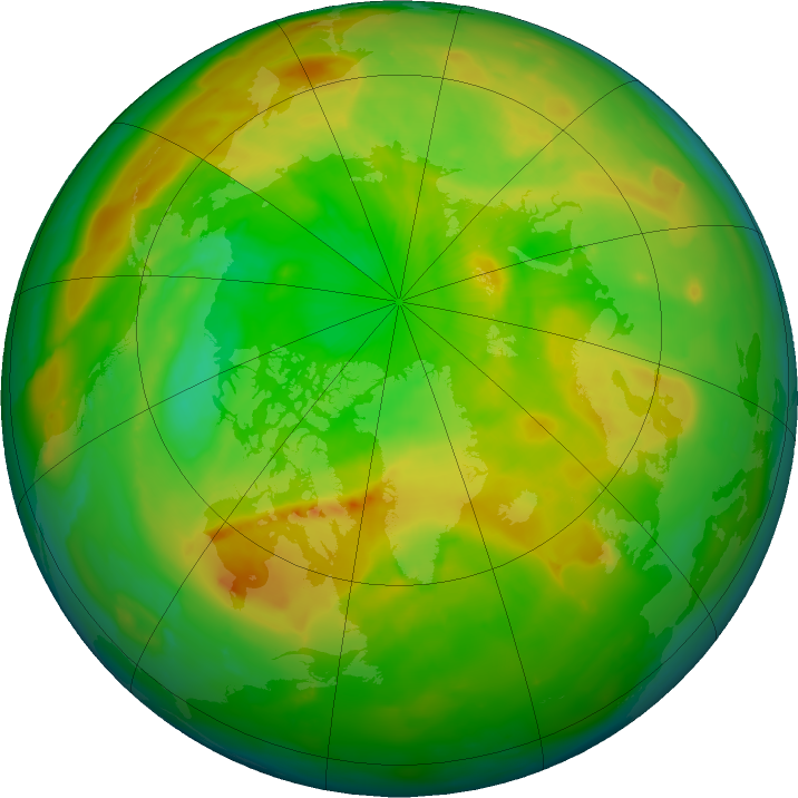 Arctic ozone map for 25 May 2011